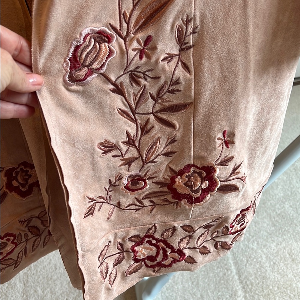 Pink Floral Embroidered Jacket - Picture 9 of 10